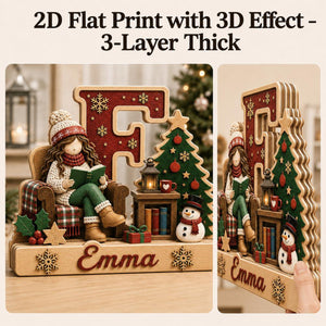 Custom Christmas Initial Letter & Name Block, Holiday Reader Shelf Decor, Cozy Library Decoration, Personalized Book Lover Christmas Gift e5debd06-81ce-46cf-bb68-de1fb822b675-3.jpg