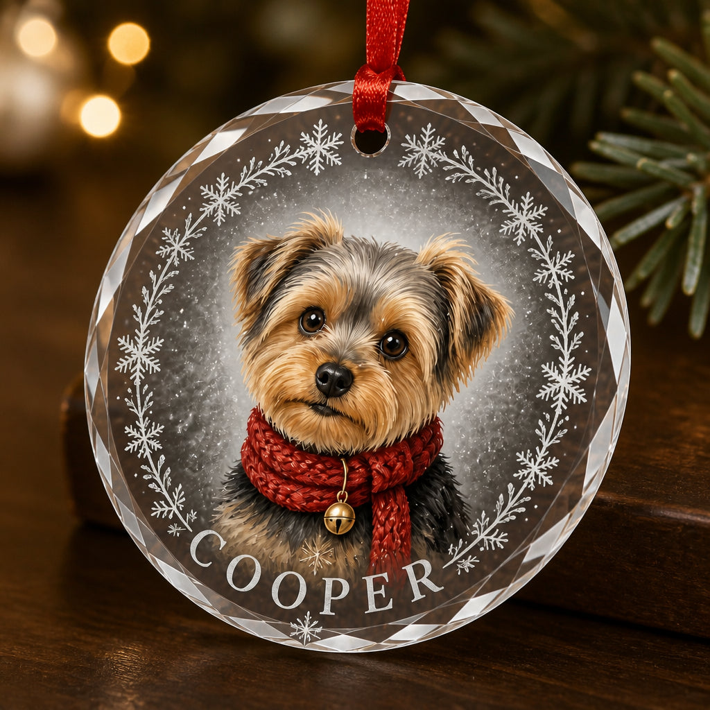 Custom Pet Portrait Crystal Ornament – Snowflake Ring Edition - Personalized Crystal Ornament e5f49408-b8c2-4861-8909-863812c740fe.jpg