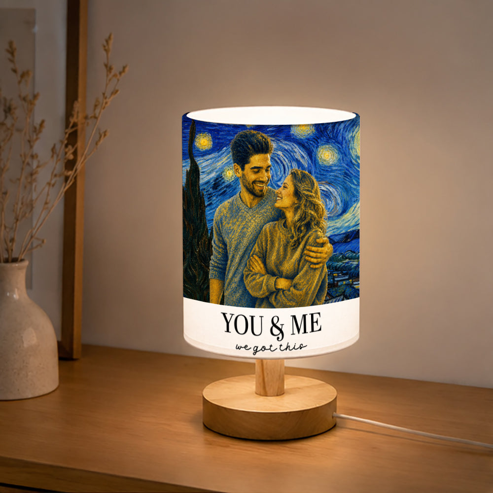 Custom Photo You And Me We Got This Under Starry Night Table Lamp - Personalized Fabric Lamp e603fc47-026e-42b8-8c03-45760055c213-mk1-2-.jpg
