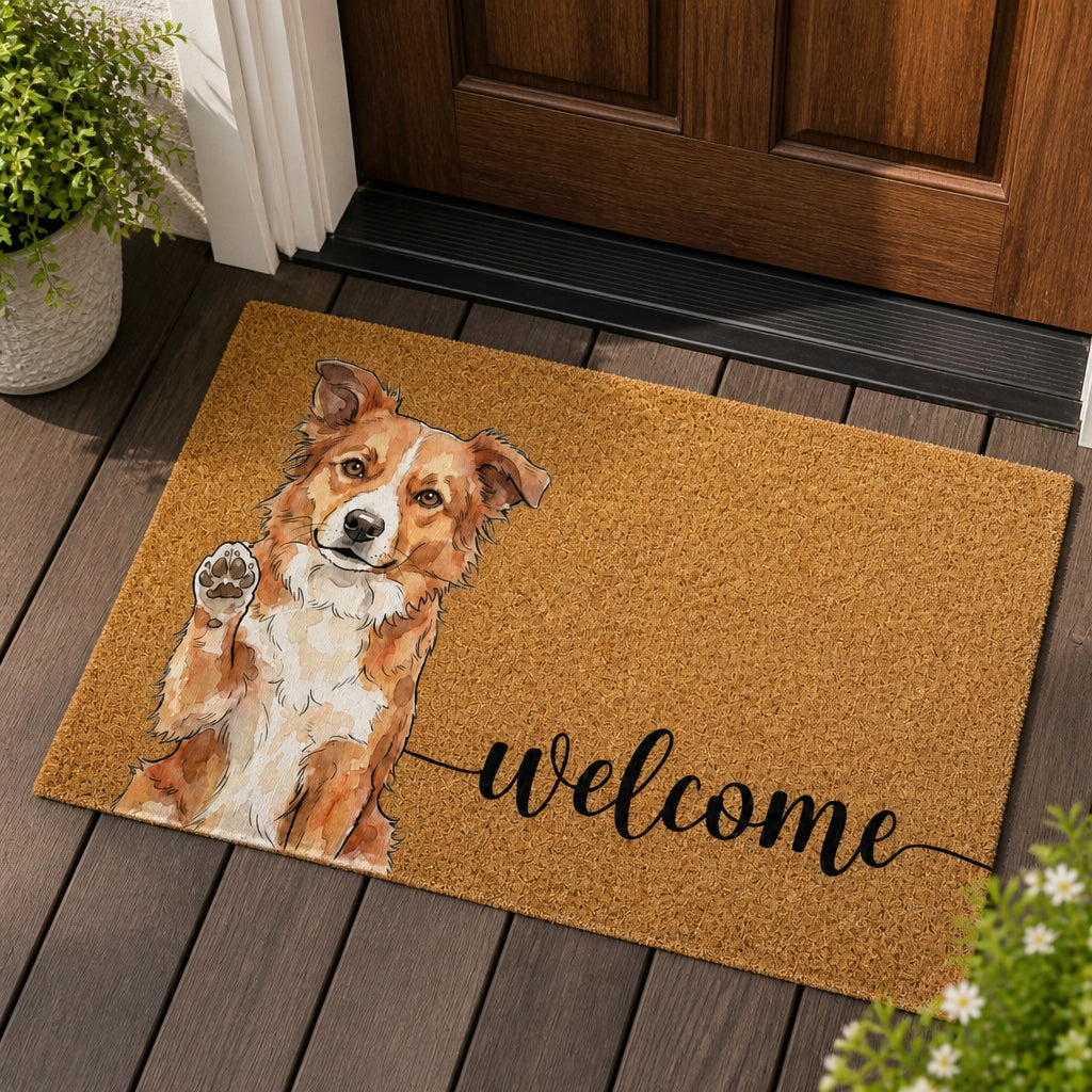 Custom Pet Portrait Welcome Doormat - Personalized Doormat e60c524f-617f-4881-b450-4b40b538d564.jpg
