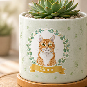Custom Pet Portrait Plant Pot with Name - Personalized Plant Pot & Vase e6102825-6ad4-4169-b480-114cff89576b.jpg