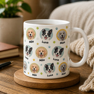 Custom Pet Portrait Pattern Mug — Upload 1–3 Pets with Names - Personalized Mug e628dc8f-cd6b-4296-988f-b2479980cf4c.jpg