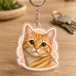 Custom Pet Cartoon Acrylic Keychain — Photo to Cute Sticker Style - Personalized Acrylic Keychain e6311d0c-b4ba-407b-a32a-d386f9c2759e.png