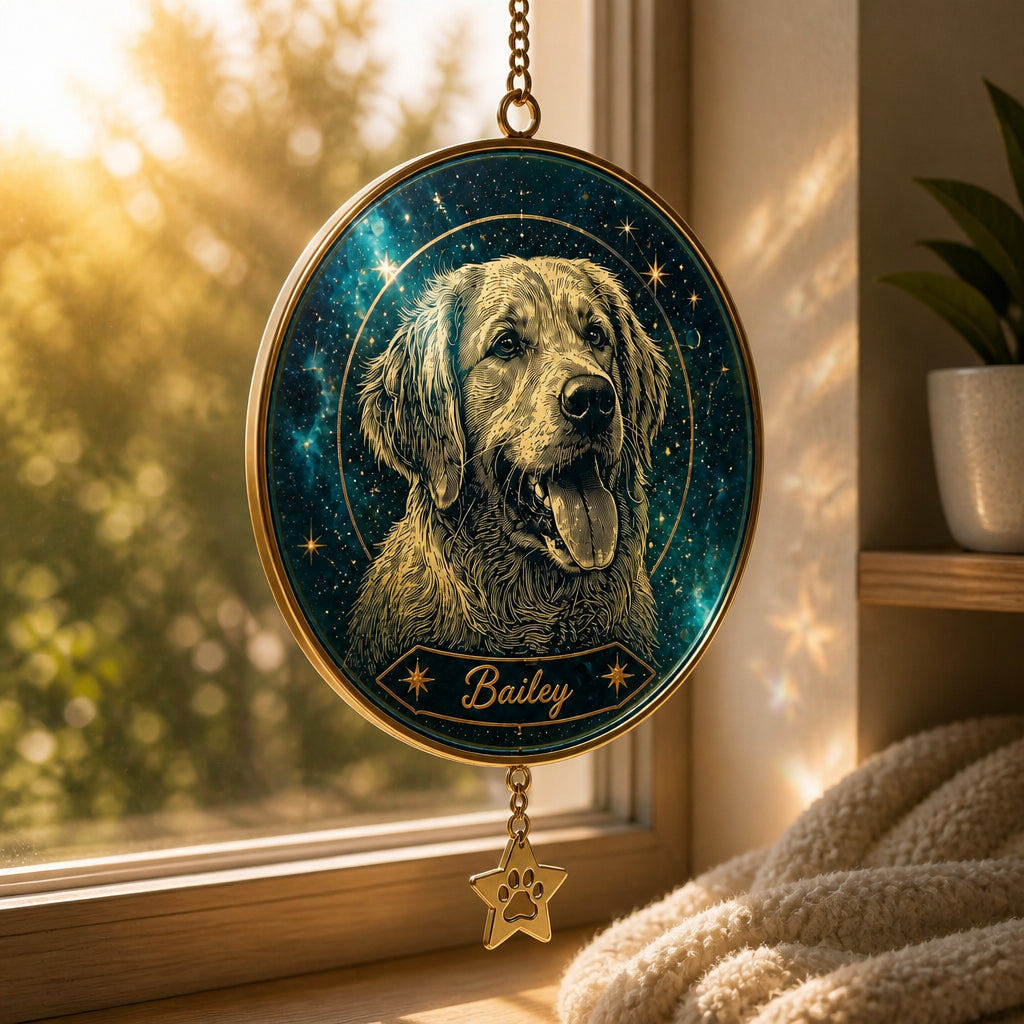 Custom Pet Constellation Etched Canvas – Upload Photo + Name - Personalized 1 Layered Suncatcher with Charm e6492032-b332-4147-a585-32f1fae1870a.jpg