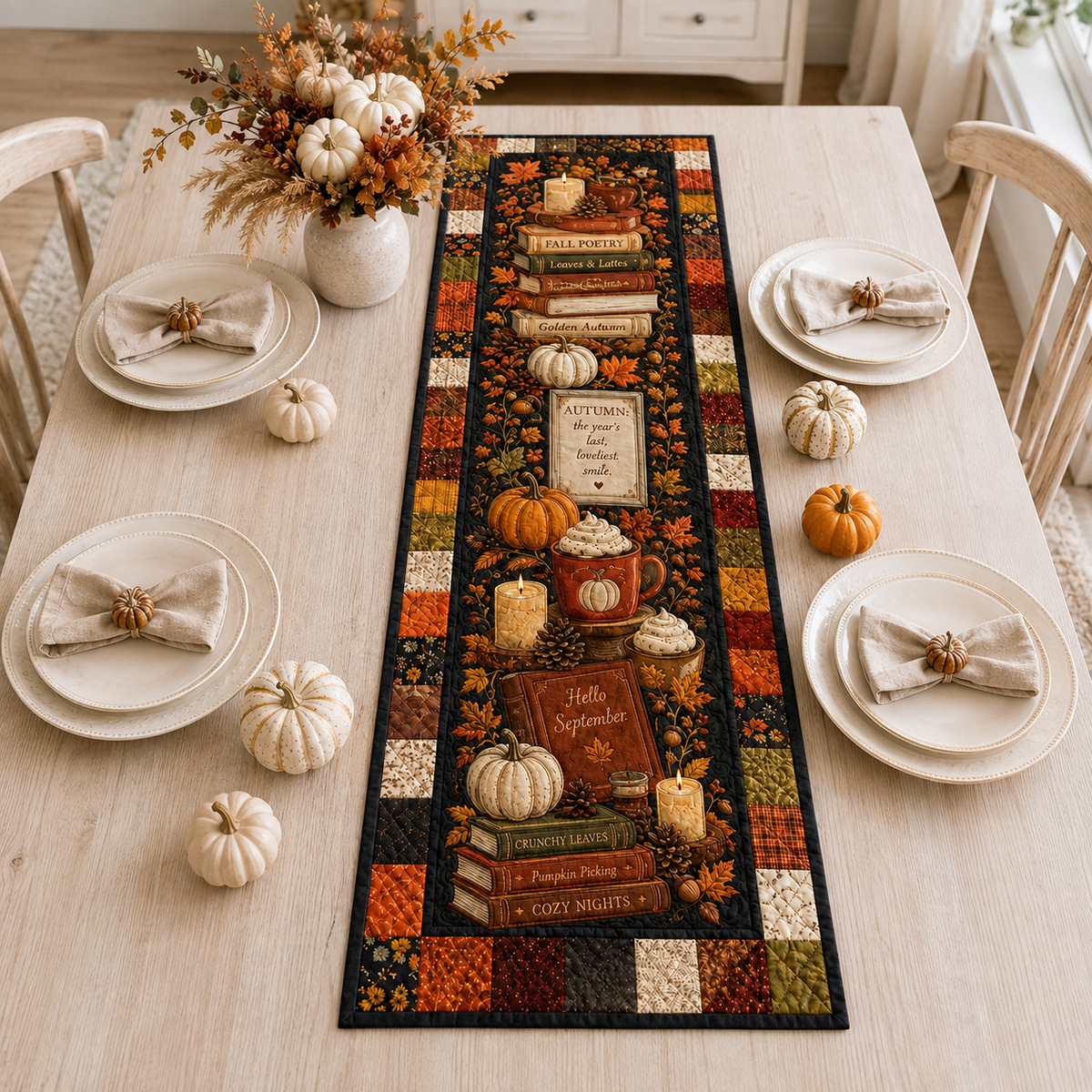 Fall Quilted Table Runner, Autumn Books & Pumpkin Patchwork Runner, Cozy September Thanksgiving Table Decor e64b2ae3-54e2-4b98-bc69-f727d5030194-Image-Aug-13-2026-11_59_38-AM-2-.png