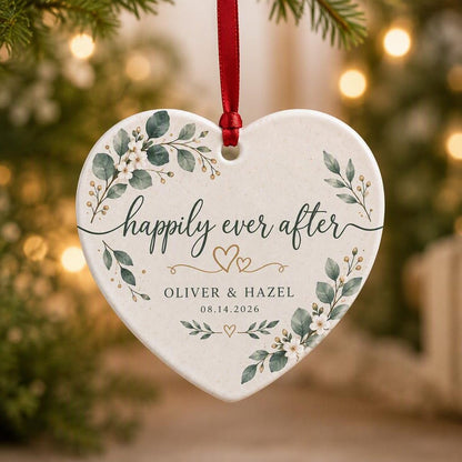 Personalized Wedding Ceramic Ornament, Custom Couple Names Heart Keepsake, Happily Ever After Anniversary Gift e6598078-393a-49a6-b5cf-9a99919751c5-2.jpg