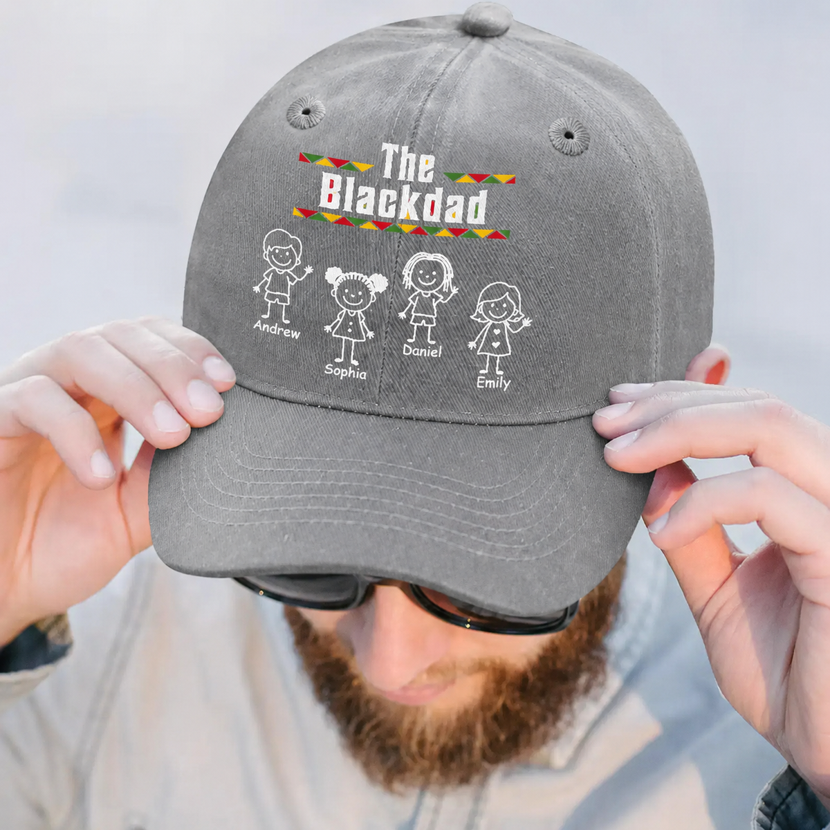 Stick Figures The Blackfather - Personalized Vintage Classic Cap