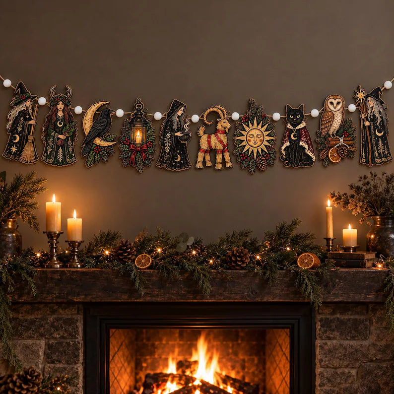Dark Folk Yule Witch Wooden Garland, Winter Solstice With White Beads e6671820-85cc-43f8-8a09-bf3bba581e3b-fgg-.webp