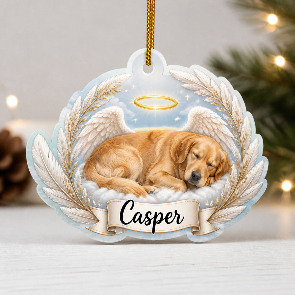 Angel Pet Memorial Shape Ornament – Upload Pet Photo & Name - Personalized Shape Ornament e6747e56-69cb-496e-a26b-58f9281bba1f.jpg