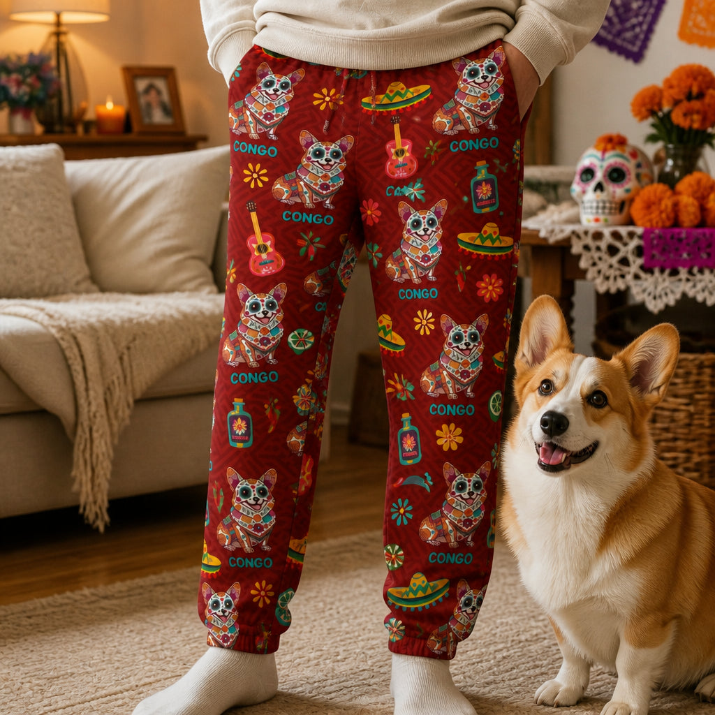 Custom Sugar Skull Pet Sweatpants - Personalized Sweatpants e67aca5d-2783-4769-8921-d6f9adb370e5.jpg