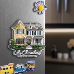Personalized New Home Fridge Magnet, Custom First Home Address Gift, Watercolor Housewarming Gift, Home Moving Keepsake e6847639-3f49-4153-8ca7-5ae77196dfc7-2.jpg