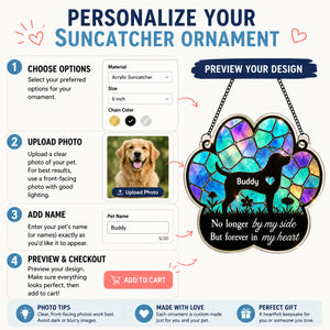Pet Memorial Suncatcher – No Longer By My Side - Personalized Suncatcher Ornament e696f004-7c63-44de-b23b-adb0e563711b.jpg