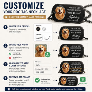 Pet Memorial Photo Dog Tag Necklace – Once by my side - Personalized Dogtag Necklace e6a13193-55ae-4d05-a95d-8fe3319e0ea1.jpg