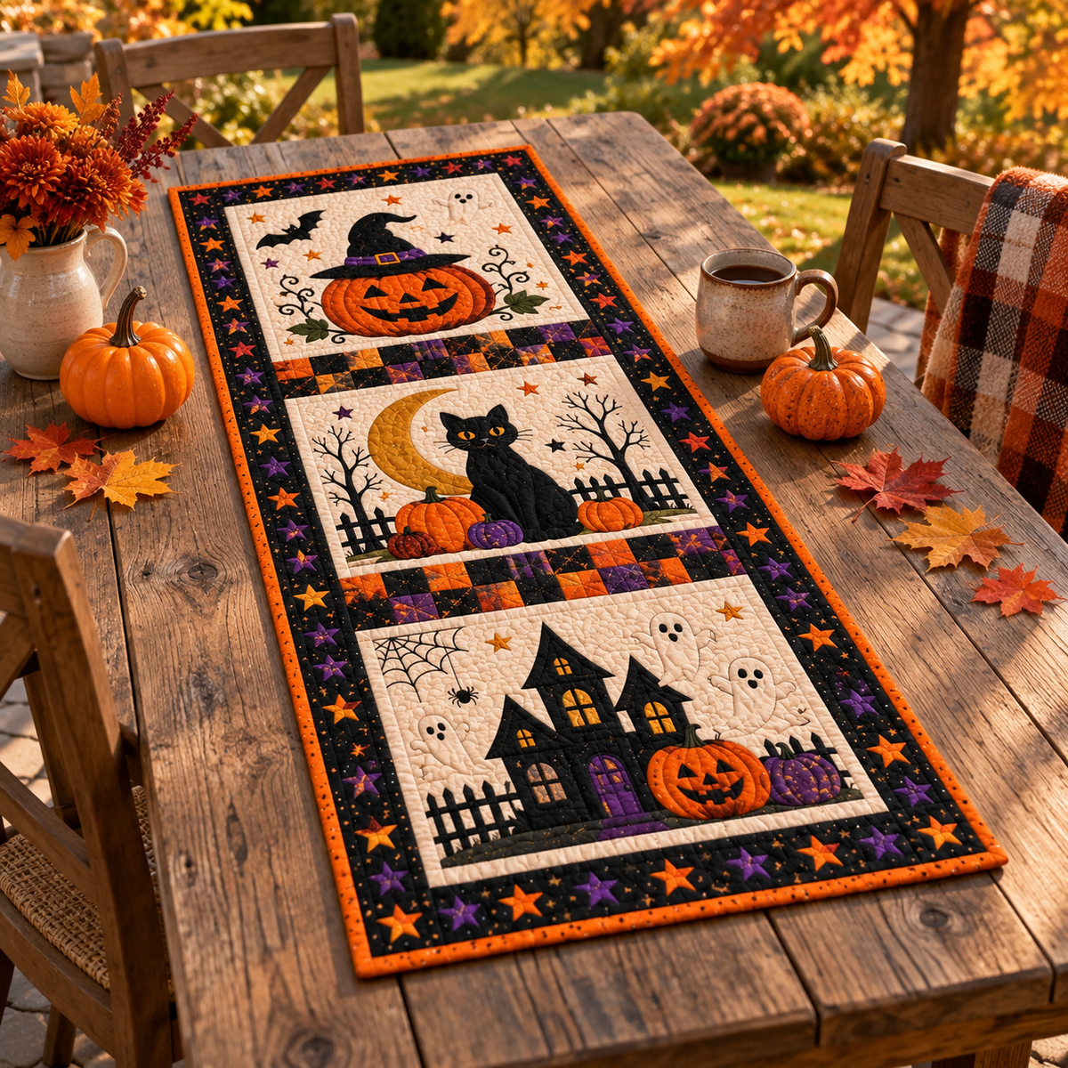 Halloween Table Runner, Black Cat Moon Table Topper, Witch Pumpkin Centerpiece, Haunted House Holiday Decor, Spooky Season Kitchen Gift e6d7a893-17a1-4a2e-aa18-7fb271f6412b-banner-3.png