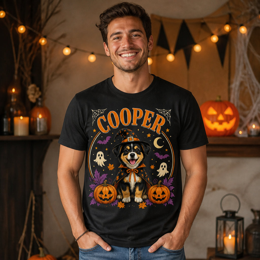 Halloween Witch Pup Personalized Name Tee - Personalized T-shirt e6e5a276-eca1-4d0e-98d5-6c243e82c882.jpg