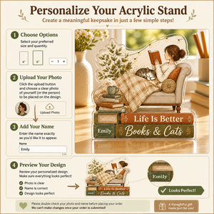 Books & Cats Cozy Reader Acrylic Standee – Personalized Name - Personalized Acrylic Custom shape Standing 1 layer (FS) e708a474-6181-40d7-9cb1-655672260301.jpg