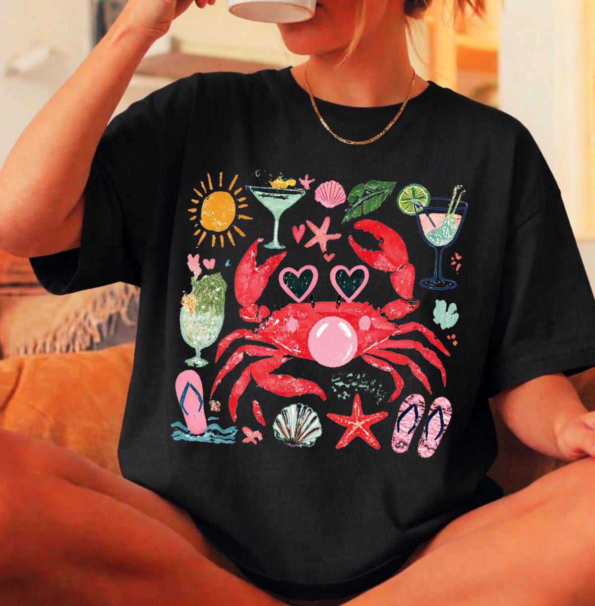 Comfort Colors Funny Crab Shirt, Crab Blowing Bubble Graphic Tee, Beach Vibes Nautical T-shirt, Summer Vacation Gift e7313142-1cd3-4af0-88da-bcc7bb6b7246-8.jpg