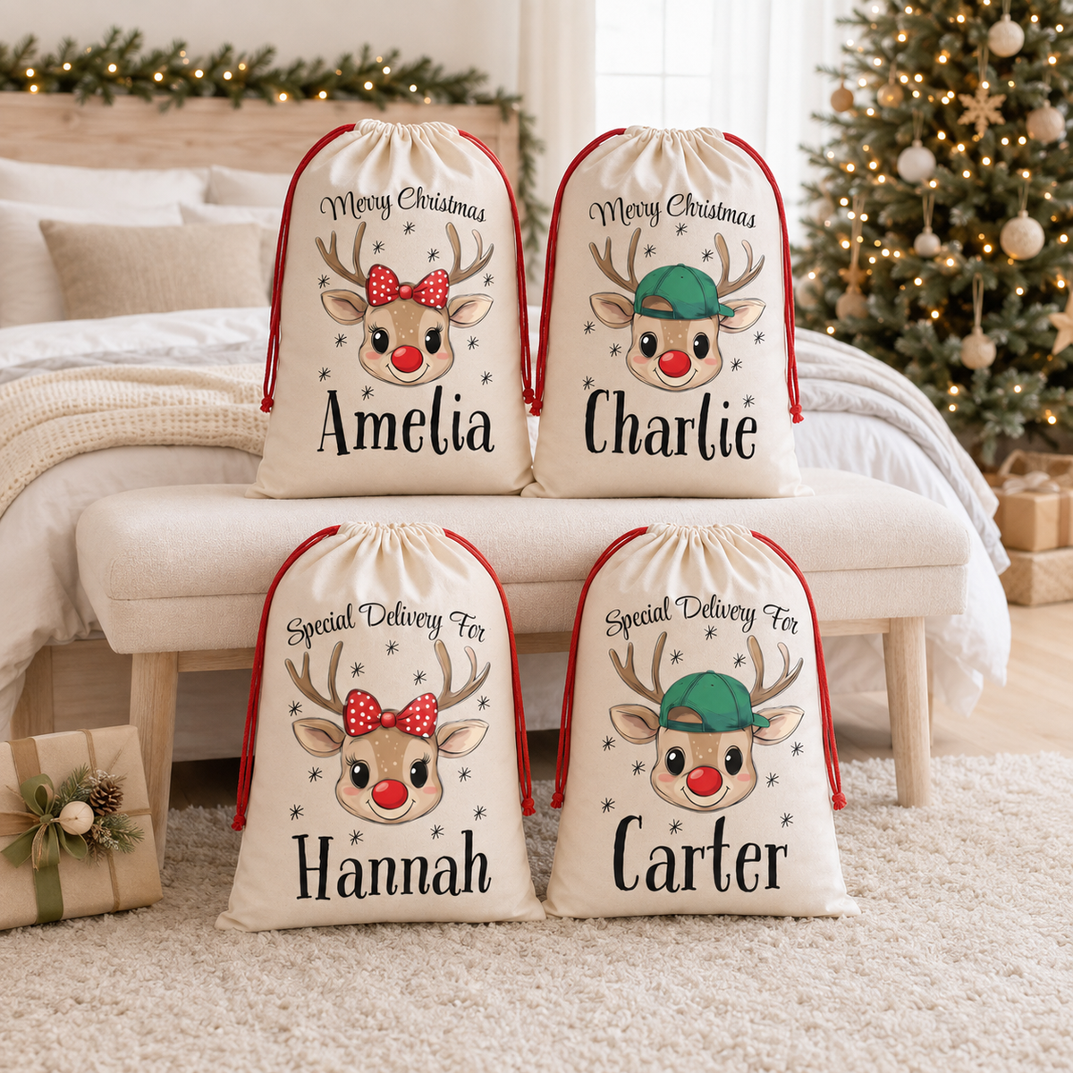 Reindeer Kid's Santa Sack: Custom Kid's Santa Gift Sack for Christmas Presents Bag e7326d7a-e456-420c-a8f9-d56db91c7b7c-1.png
