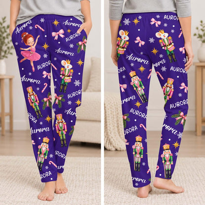Personalized Ballerina Christmas Pajama Pants, Custom Name Nutcracker Lounge Pants, Ballet Dancer Gift e75d0782-5f3b-4025-a4e4-e9b7c491aae0-4.jpg