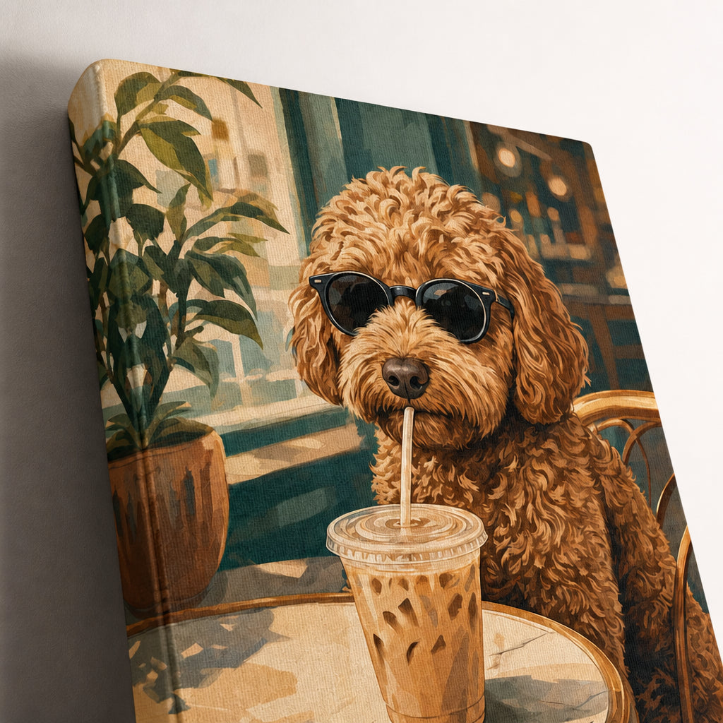 Custom Coffee Pup Portrait Canvas - Personalized Canvas e790f3ce-e81a-48a4-aee5-2bc78e0057cc.jpg