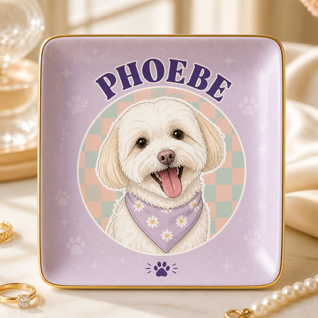 Custom Pet Portrait Name Pattern Jewelry Plate - Personalized Jewelry Plate e7957519-f625-4821-ae88-fd2f8a79a04c.png