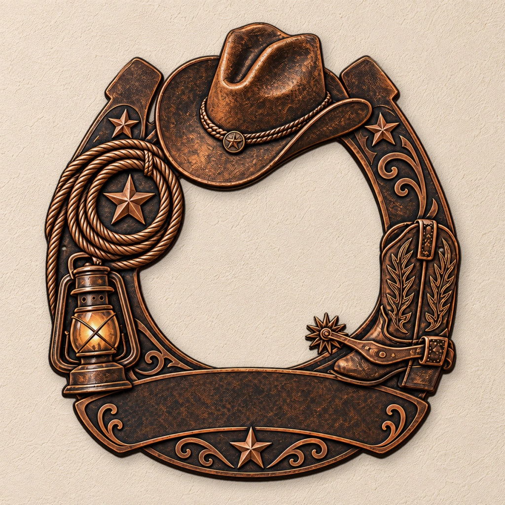 Personalized Freeform Western Cowboy Metal Sign, Rustic Horseshoe Front Door Decor, Ranch Housewarming Gift e7cc0dd7-9165-493f-9350-a1250e72efde-qs4.webp