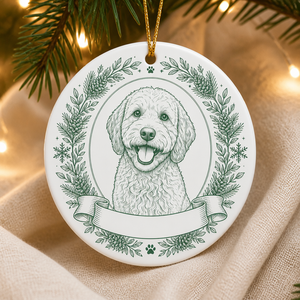 Custom Pet Cameo Ornament – Photo to Engraved Line Art with Name - Personalized Ornament e7d70c97-dadf-4b27-be2d-1322a125ba07.png