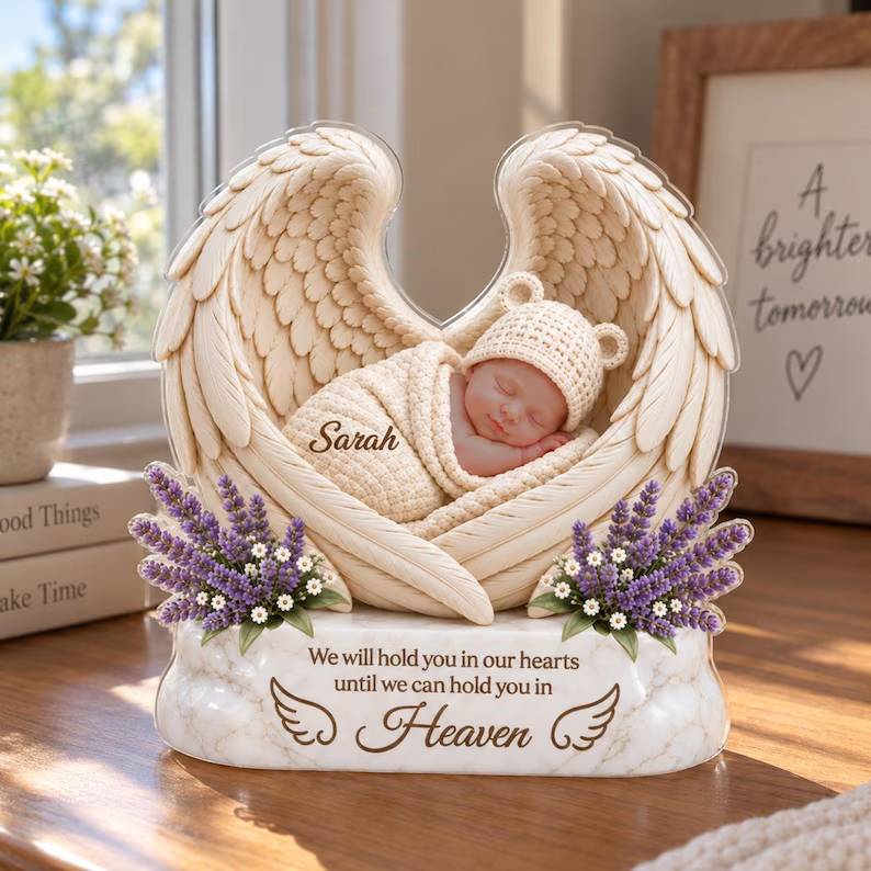 Hold You in Heaven - Personalized Baby Loss Memorial Acrylic Plaque, Angel Baby Keepsake,, Baby in Heaven Decor, Bereavement Gift e7fa03c3-9833-4e09-b7a3-f6835b8627cc-dfgre-2-.jpg