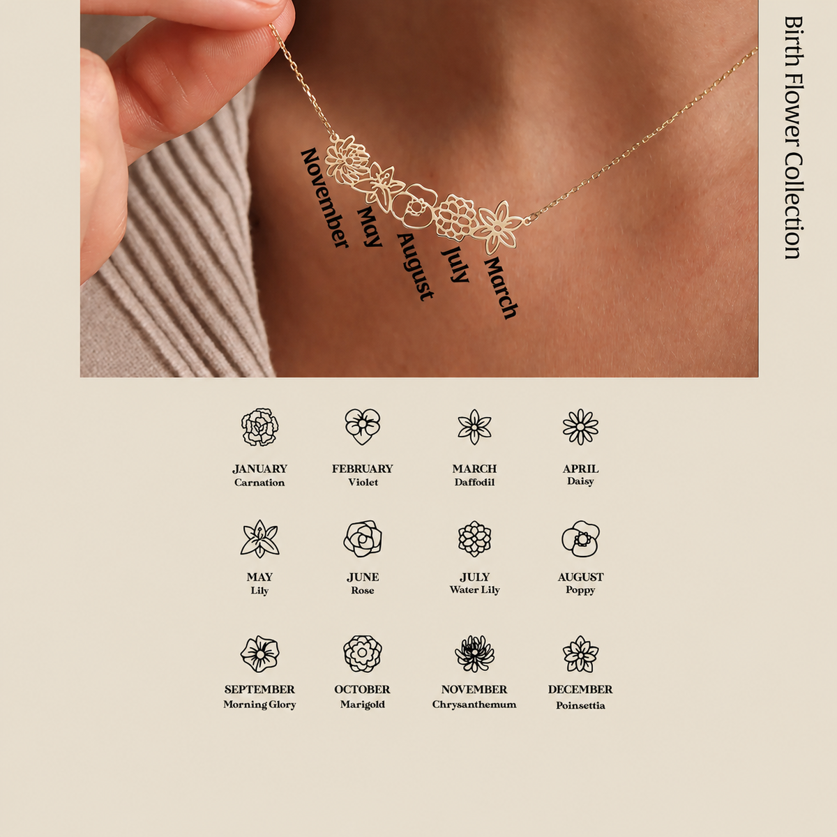 Dainty Birth flower Necklace , 14K Gold Birth Flower Bouquet Necklace, Personalized Gift, Birth flower Family Gift, Mothers Day Gifts, Couple Gifts e7fc3509-33b0-42f5-b31f-574d87c7d853-ab493409-19b6-43c7-89b3-d5b2daadfd59.png