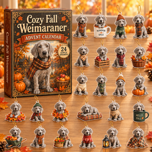 Cozy Fall Weimaraner Advent Calendar 2026 - 24-Day Festive Countdown, Acrylic Charms Blind Box - Gift For Weimaraner Lovers e822b11c-24de-4aef-bf7f-7c21cbcf1508-weimaraner-box-charms.png