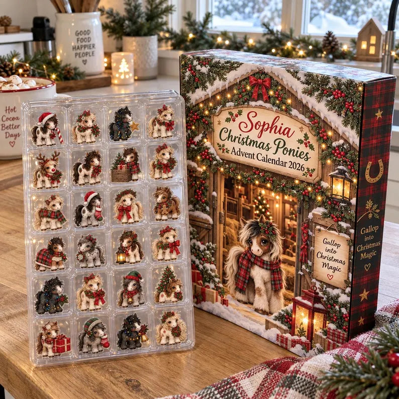 Personalized Christmas Pony Advent Calendar: Custom Name Horse Blind Box e82de3fd-3b3a-4d1d-8738-acdbceed379e-gfgf.webp