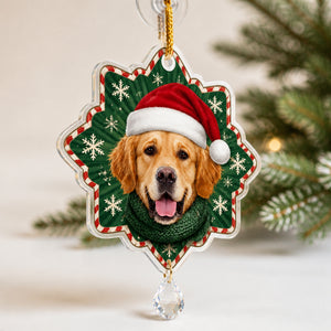 Custom Pet Photo Santa Hat Cutout Ornament - Personalized 1 Layered Suncatcher with Charm e833b813-ba23-4851-9b5d-14ed8fdb4863.jpg