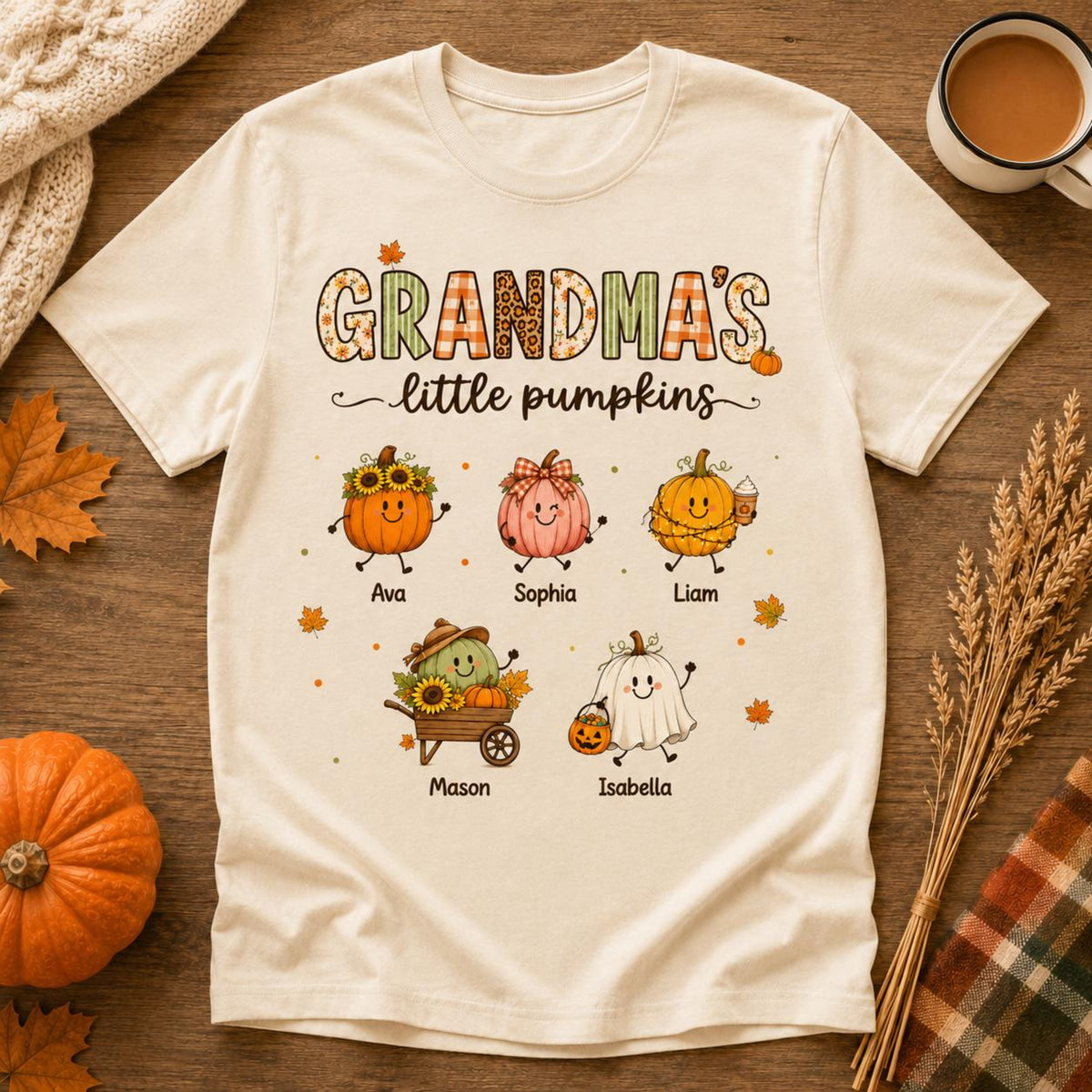 Personalized Grandma's Little Pumpkins Fall Halloween Shirt, Custom Autumn Pumpkins Grandkids Names Shirt, Fall Gift For Nana Gigi Mimi e83bcc69-f1d6-4380-8193-d3aad6e2a648-12.jpg