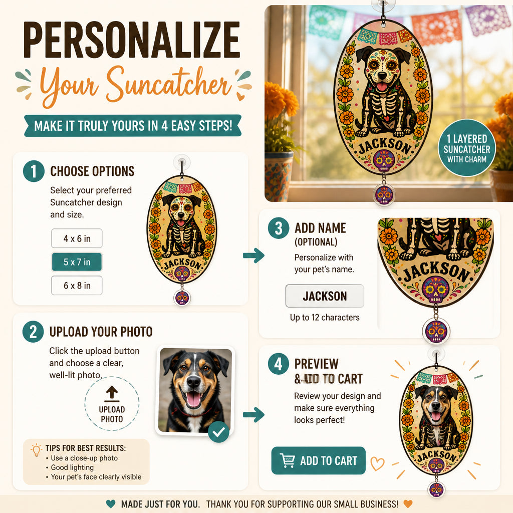 Custom Sugar‑Skull Pet Flameless Candle - Personalized 1 Layered Suncatcher with Charm e840be85-84f2-4c82-98e9-71d552c8c0bc.jpg