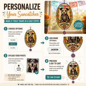 Custom Sugar‑Skull Pet Flameless Candle - Personalized 1 Layered Suncatcher with Charm e840be85-84f2-4c82-98e9-71d552c8c0bc.jpg