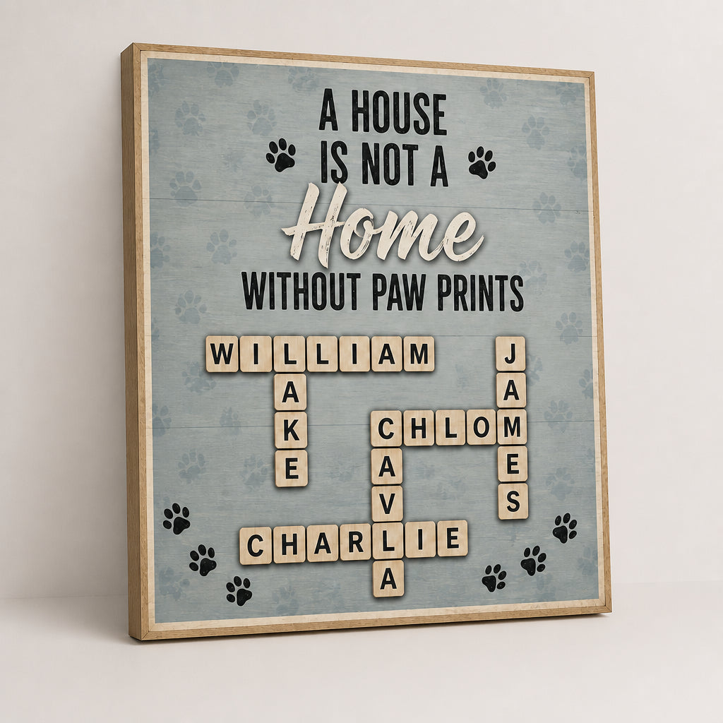 A House Is Not A Home Without Paw Prints - Custom Crossword Wood Sign - Personalized Wood Sign e849cab3-f59a-4e8a-88d3-59625fbed307.jpg