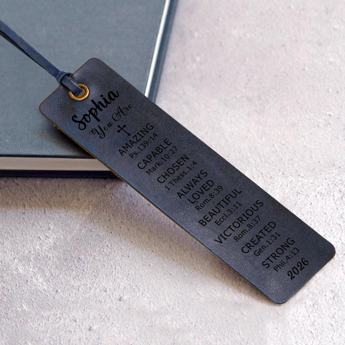 Personalized Bookmarks for Women, Christian Gifts for Women, Engraved Leather Bookmark Religious Gifts for Women, Christian Bookmarks e84eae7c-1f99-4d4c-aa98-da571269bb52-1.jpg