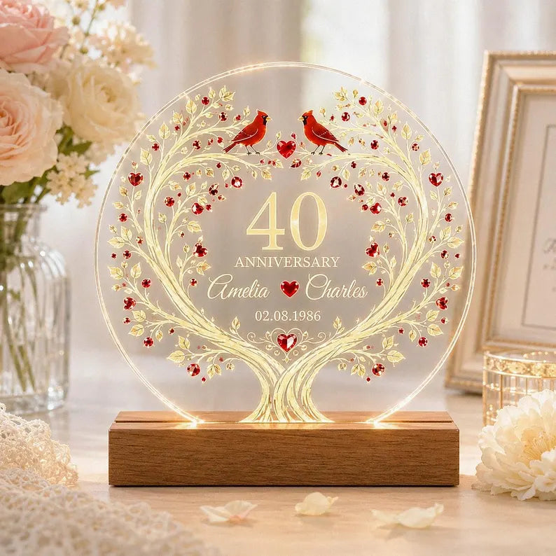 Personalized 40th Anniversary Night Light, Custom Ruby Anniversary Acrylic Plaque, 40 Years Married Gift for Parents & Couple e86767e8-a45a-4304-b1f3-fc658f8c4d9e-rrrer-4-.webp
