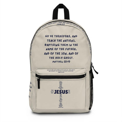 Christian Bible Verse Backpack , Missionary Gift , Mission Trip Travel Accessory, Great Commission, Gift For Family, Friends e8798241-3f6d-44fb-9de2-f51e7db05d6c-m3.jpg
