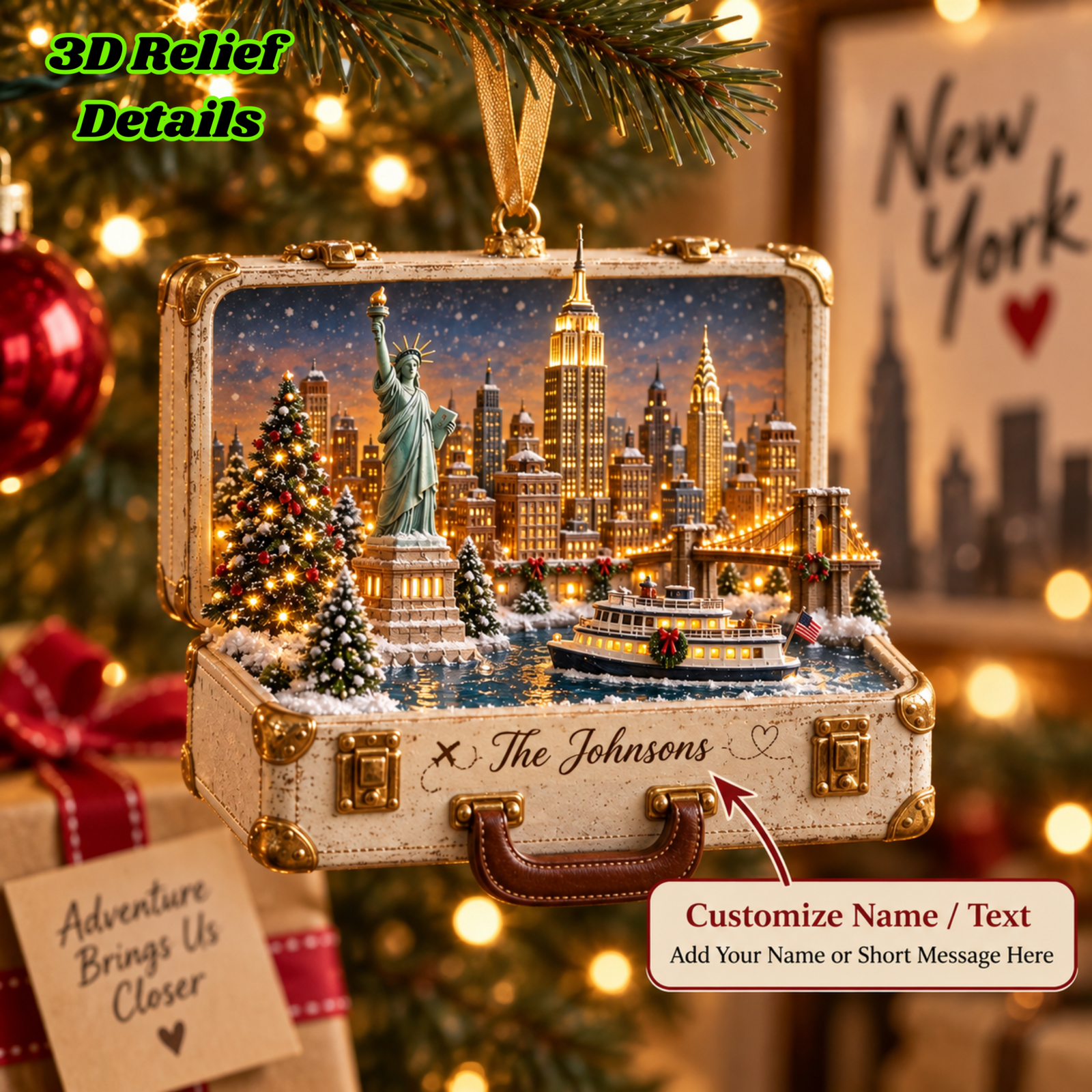 Personalized New York City 3D Suitcase Ornament – Custom Name NYC Christmas Keepsake, Gift for New York Lovers & Travelers e8969a69-fc02-416d-a597-12fe79f865af-mockup-annotated-1789439906995.png