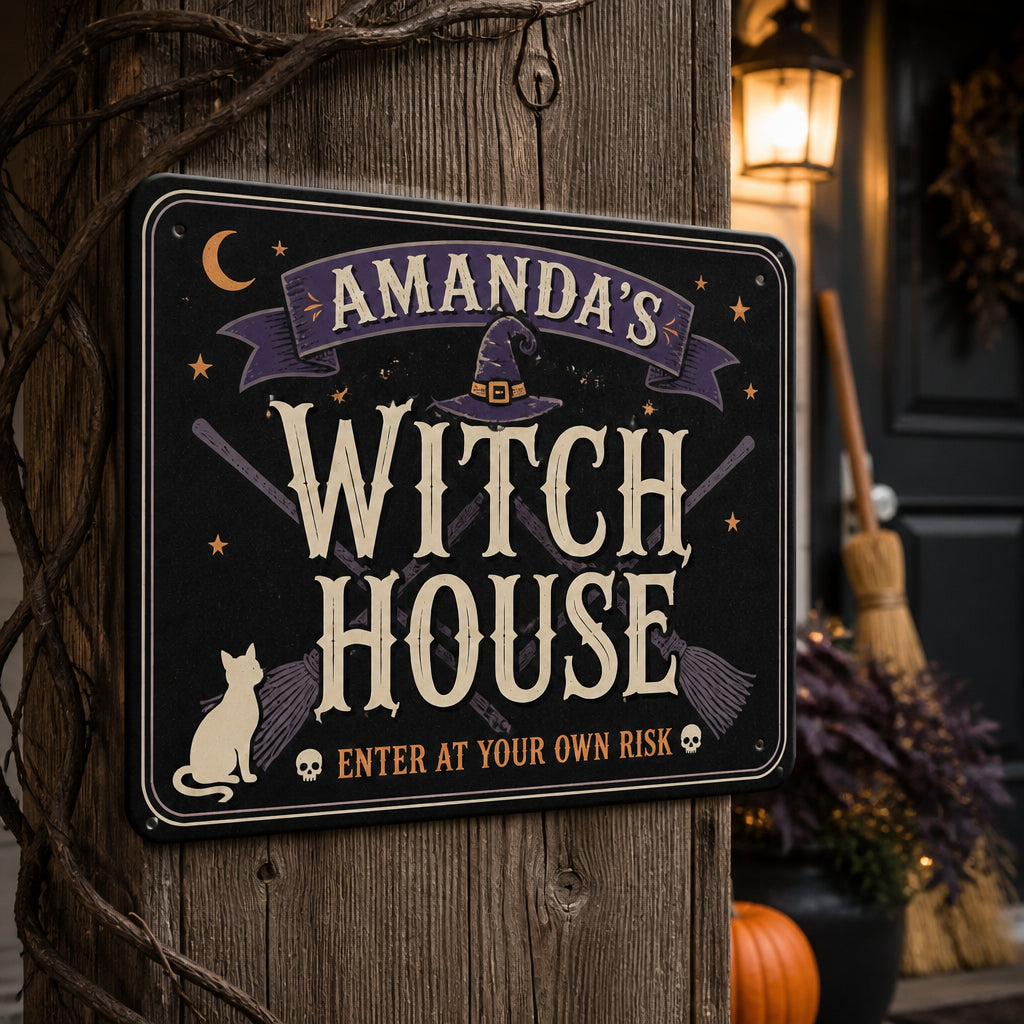 Personalized Witch House Metal Sign - Enter At Your Own Risk - Personalized Metal Sign e89c98e9-06fe-431f-bcd9-d6887c9ab16c.jpg