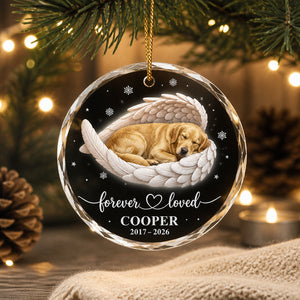 Forever Loved Pet Memorial Crystal Ornament - Personalized Crystal Ornament e8a8adcf-4a66-4f97-aeb3-27b4b0255cbb.jpg