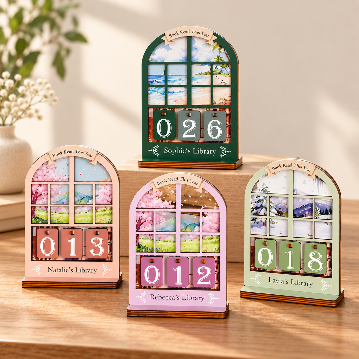 Personalized Wooden Reading Tracker, Custom Name Books Read Counter, 4-Season Book Lover Desk Decor e8abd7f2-424e-4c7d-9d8b-4f3e7f76d66f-ghj.png