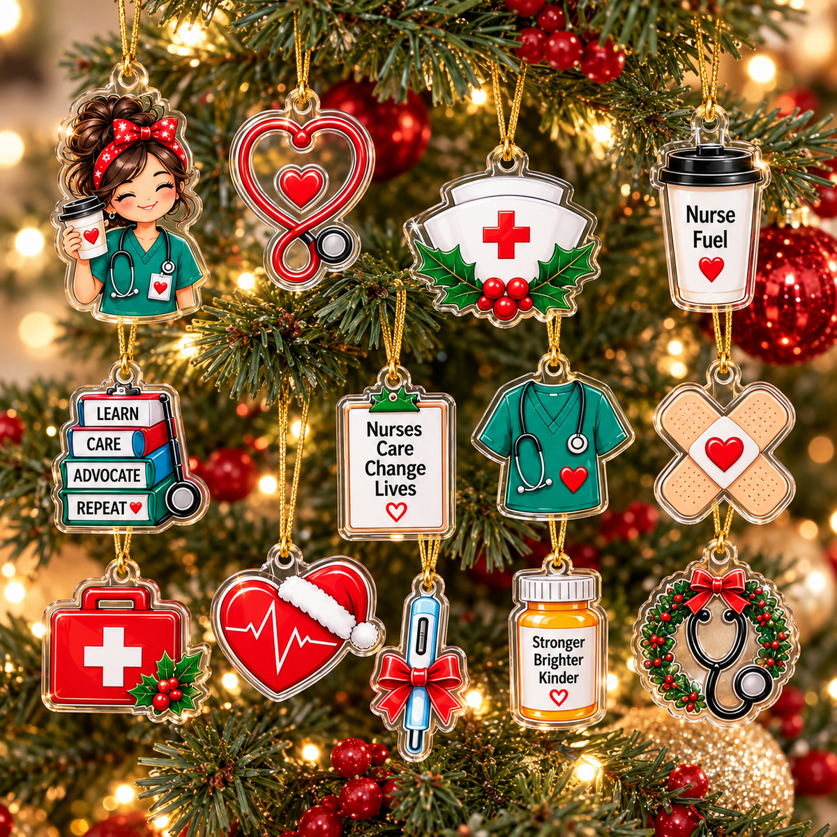 Nurse Advent Calendar 2026, 24 Days Christmas Countdown, Nurse Christmas Gift, RN Nursing Gift, Medical Acrylic Ornament Set e8add8a1-9dca-424e-afe1-59a198b8f925-c0c35ca2-4577-4827-803b-95da7543bc59.png