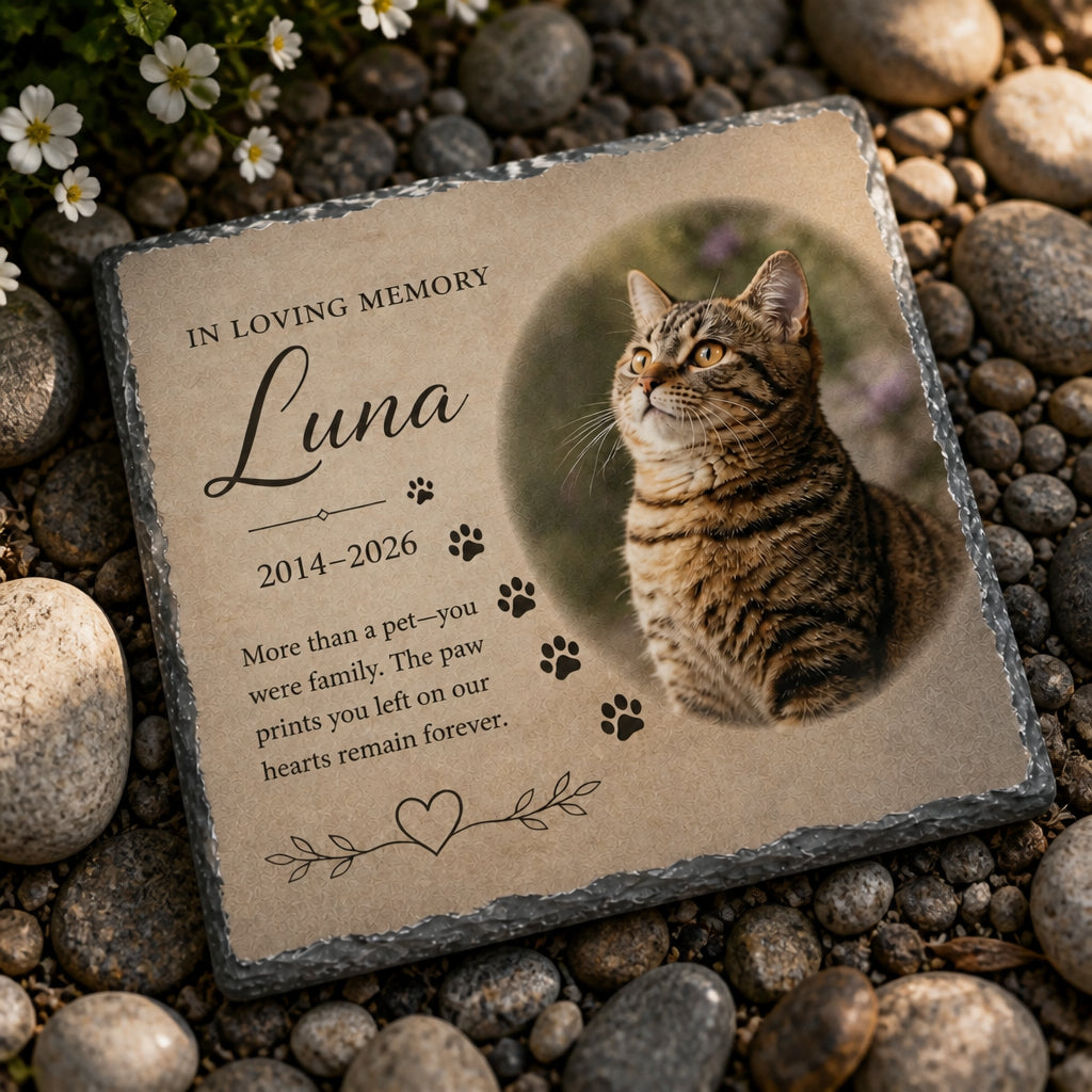 Pet Memorial Slate Stone with Photo, Name & Years — In Loving Memory - Personalized Slate Memorial Stone e8b00051-b396-4d72-aba9-cd37aca6f64c.jpg