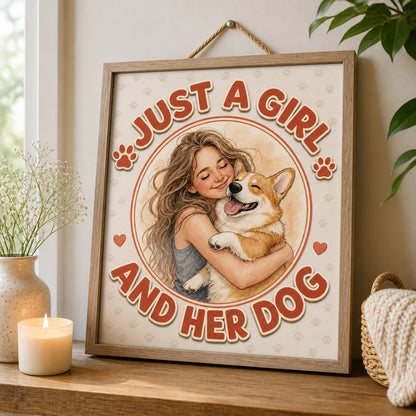 Just a Girl and Her Dog – Custom Portrait Wood Sign - Personalized Wood Sign e8bec494-81e1-4a21-ad87-1ed002914cb5.jpg
