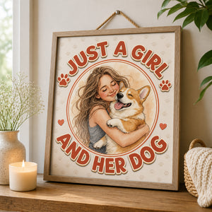 Just a Girl and Her Dog – Custom Portrait Wood Sign - Personalized Wood Sign e8bec494-81e1-4a21-ad87-1ed002914cb5.jpg