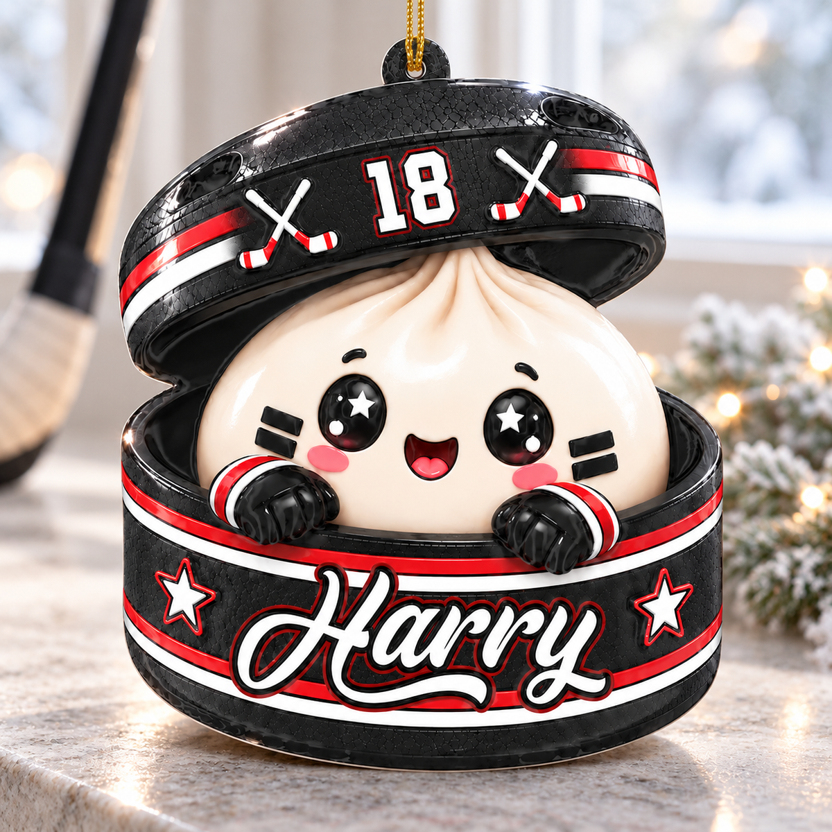 Personalized Hockey Dumpling 3D Relief Ornament, Hockey Player Gift, Squishy Ornament, Custom Ice Hockey Player Keepsake, Hockey Gift e8c52ffd-4f33-40c3-a52d-4f4c40edf991-25a34f31-be5b-4dfa-8daf-1e193f381429.png