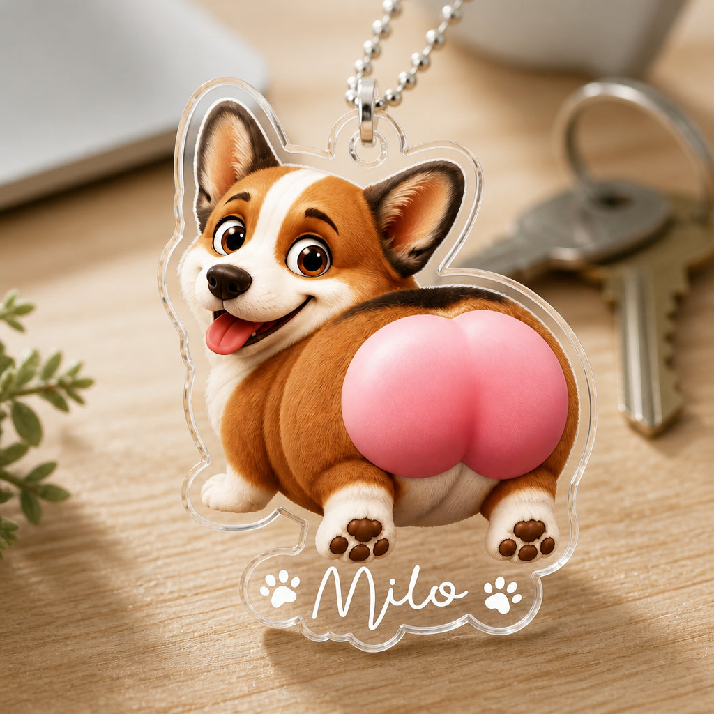 Custom Pet Booty Acrylic Keychain – Cartoon From Your Photo - Personalized Acrylic Keychain e8d5ccfb-bb09-4f42-9264-03f23d758396.jpg