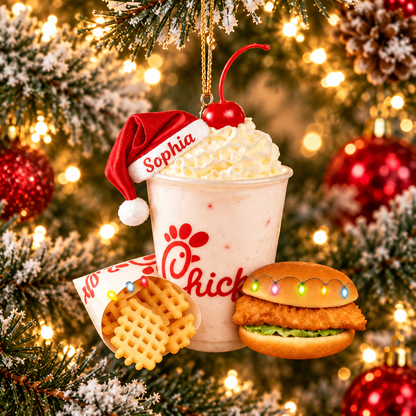 Personalized Chick-fil-A Milkshake Ornament, Personalized Santa Hat Cup Ornament, Milkshake & Sandwich Holiday Gift e93bbefe-a349-4cd2-ab7b-1791a7fb2544-38044001-bdcf-47ff-918f-9d11dacdfcc5.png